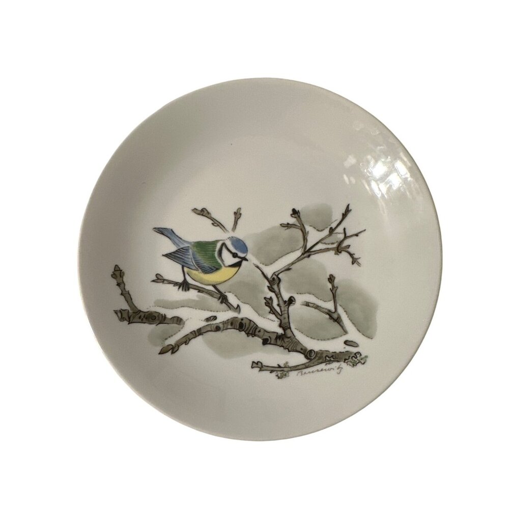 💖Bodhana Fine Porcelain Plate With Bird & Branch Design
